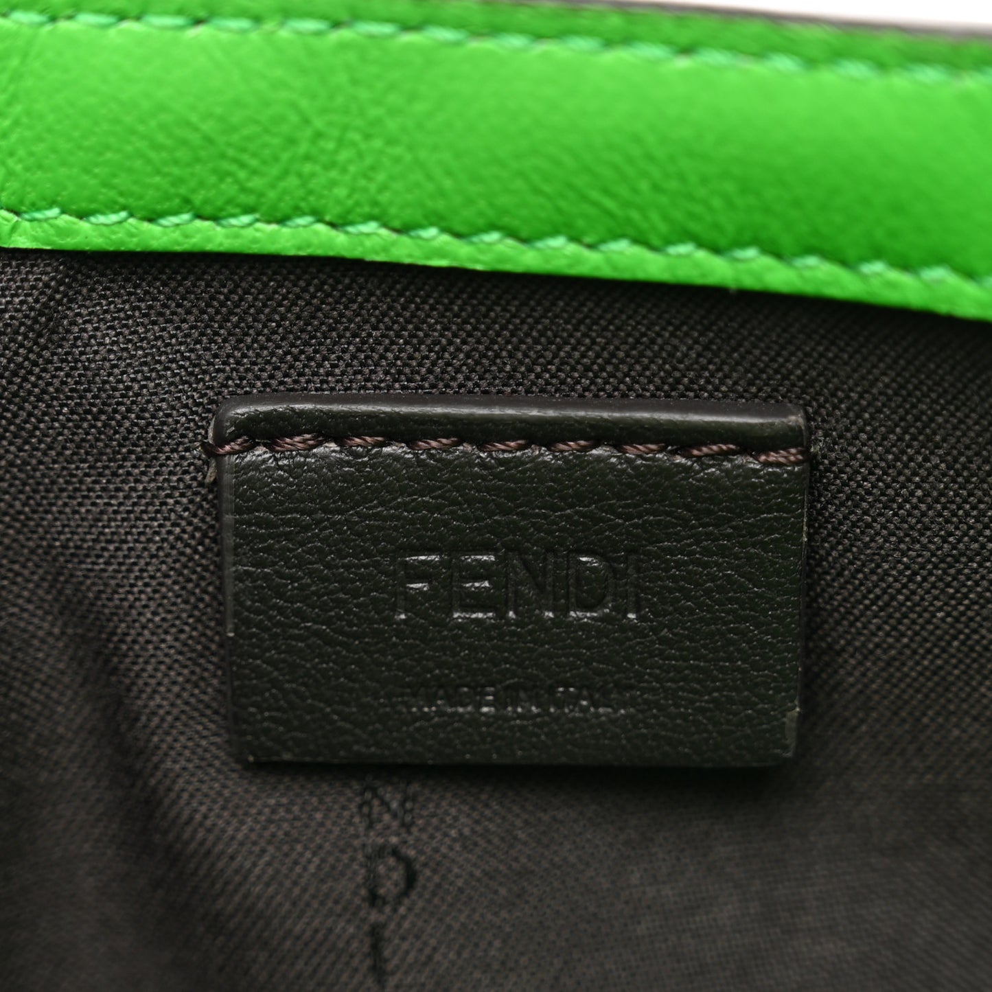 Nappa FF 1974 Embossed Mini Baguette Tomatillo