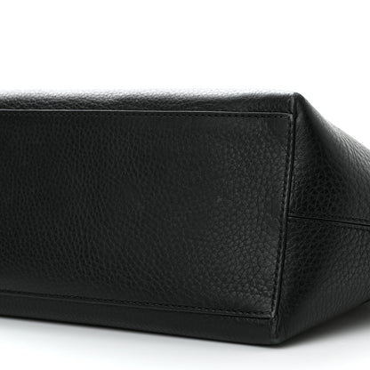 Valentino Garavani Grained Calfskin Rockstud Shoulder Tote Black 9 of 12