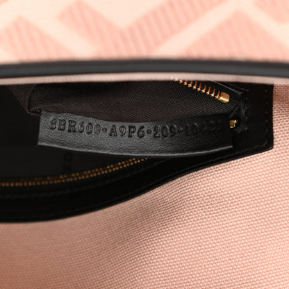 Fendi Canvas Vitello King FF Embroidered Baguette Rosa Quarzo Black 7 of 10