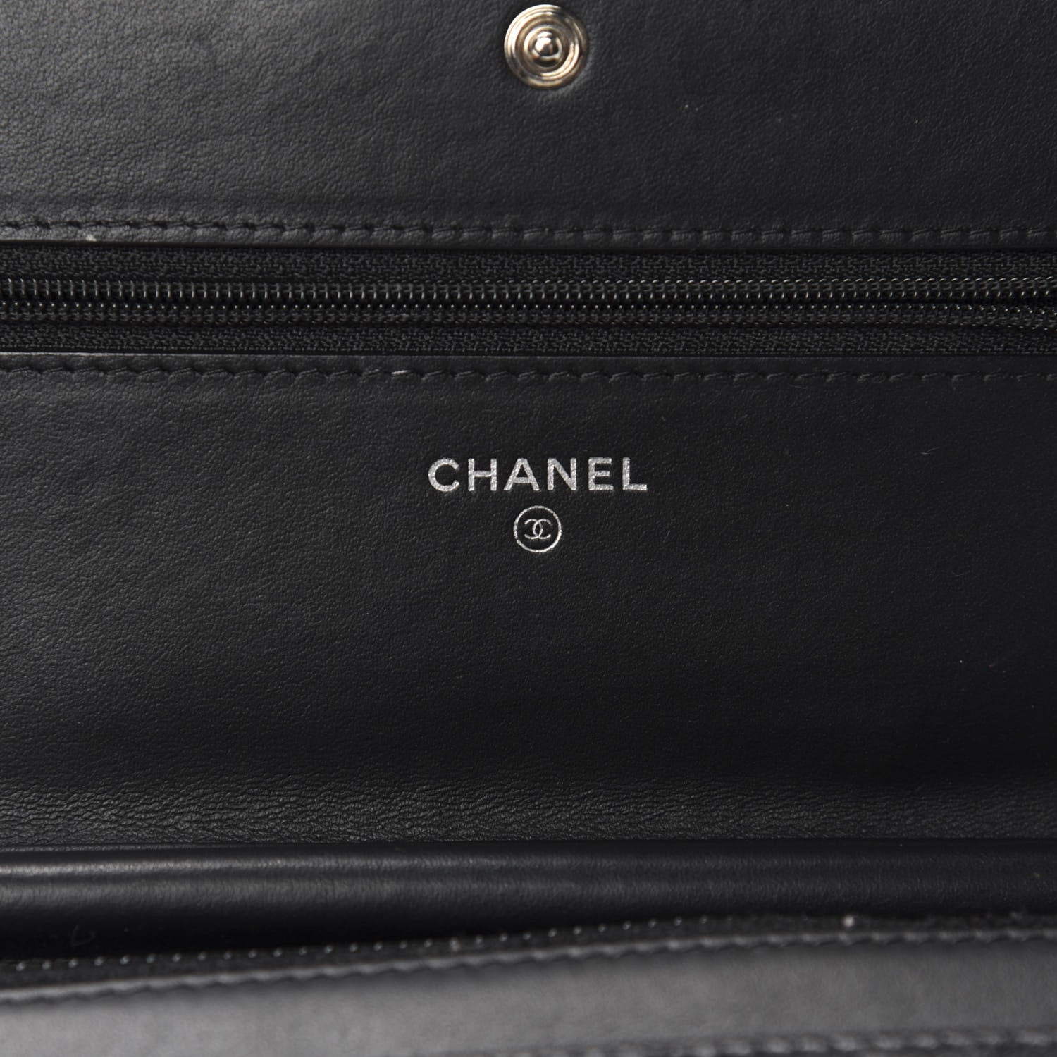 Chanel Calfskin Quilted Boy Wallet On Chain WOC Black 8 of 13