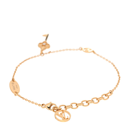 Louis Vuitton Swarovski Crystal Lady Lucky Key Supple Bracelet Gold 3 of 6