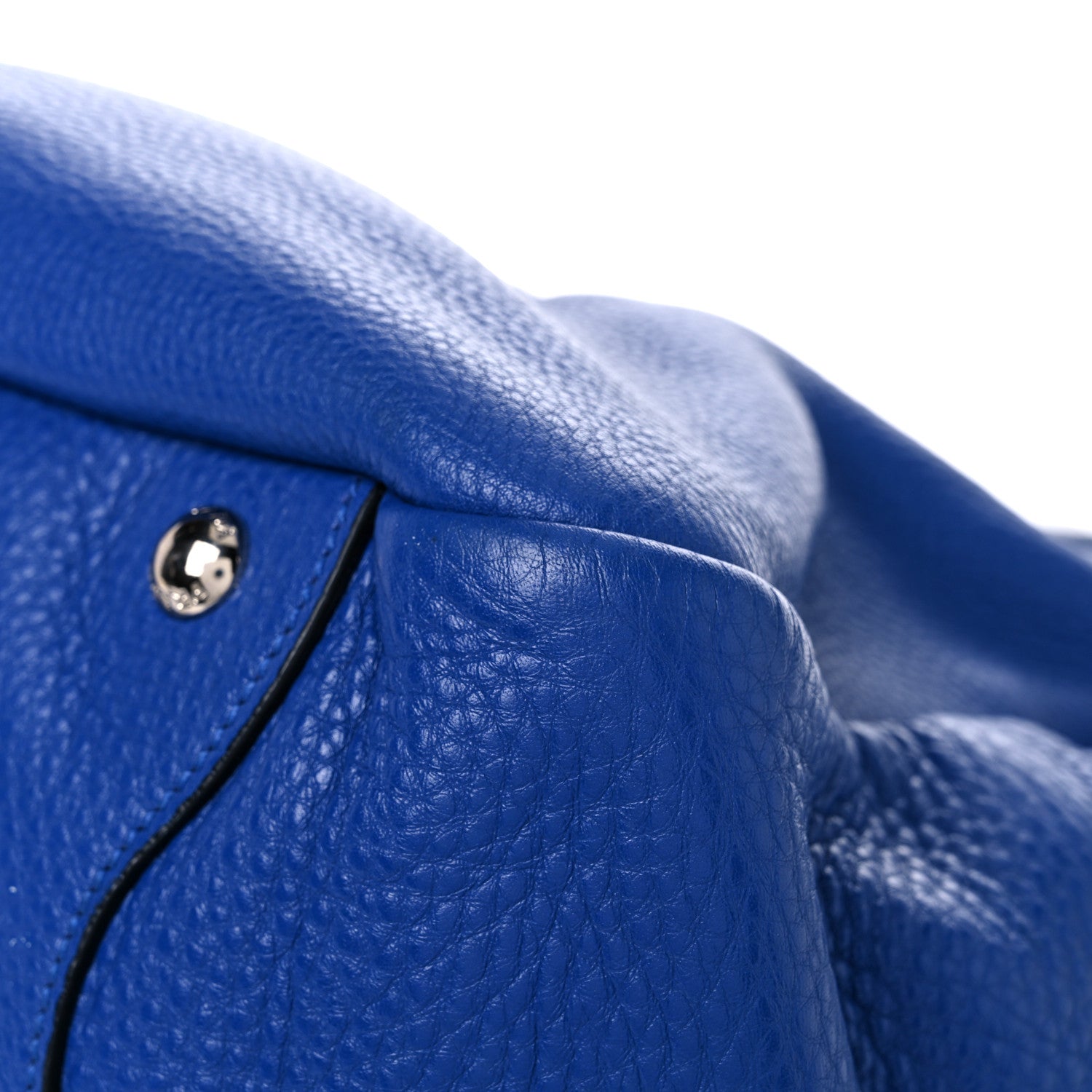 Prada Vitello Daino Side Pocket Hobo Azzurro 7 of 16