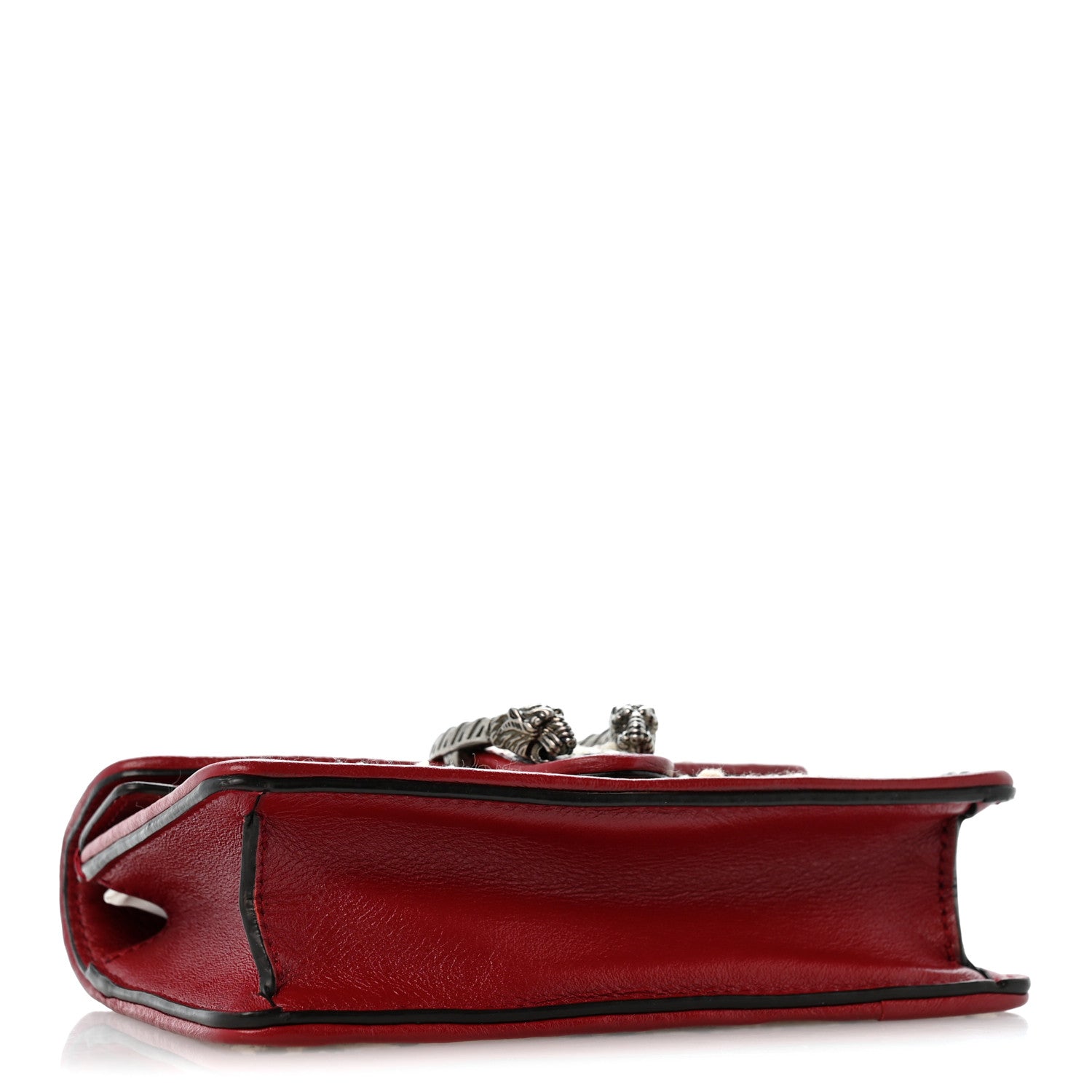 Gucci Tweed GG Monogram Super Mini Dionysus Shoulder Bag White Black Romantic Cherry 3 of 9