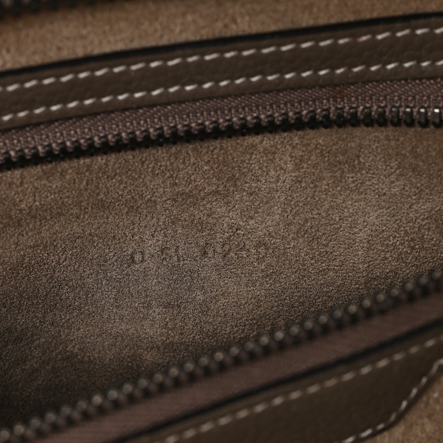 Drummed Calfskin Mini Luggage Souris