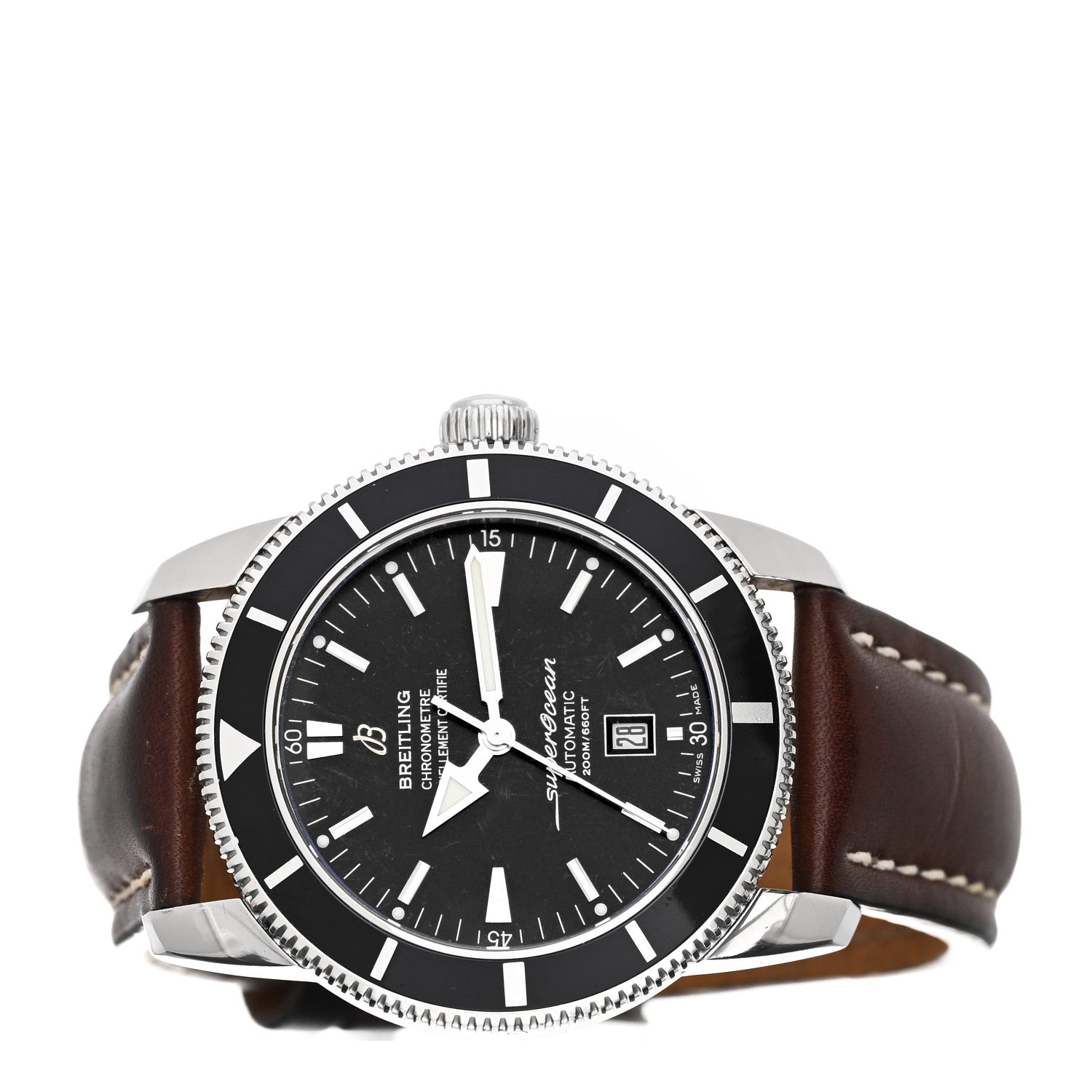 Breitling Stainless Steel Calfskin 46mm Superocean Heritage 46 Automatic Watch Black A17320 2 of 6