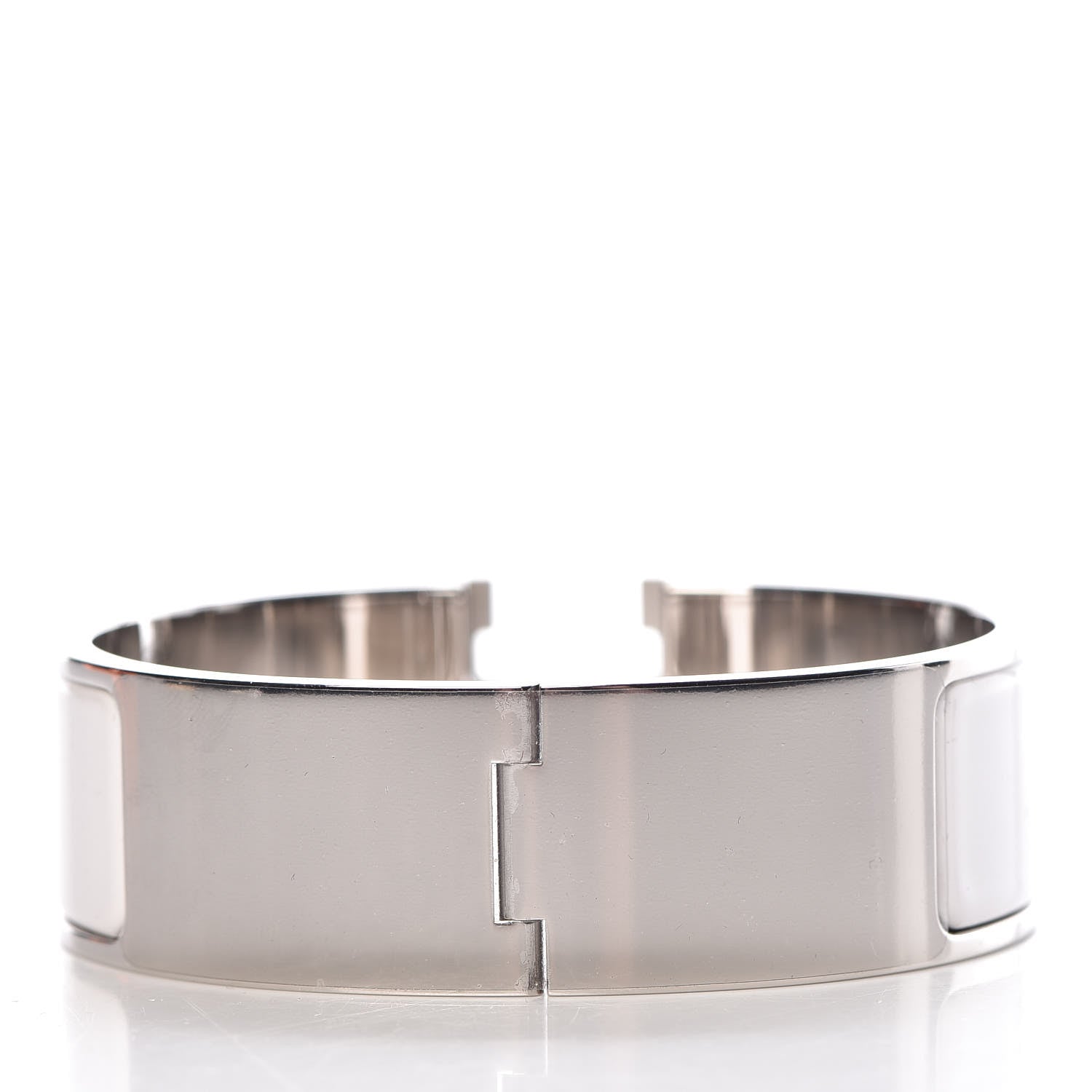 Hermes Enamel Wide Clic Clac H Bracelet GM White 3 of 5