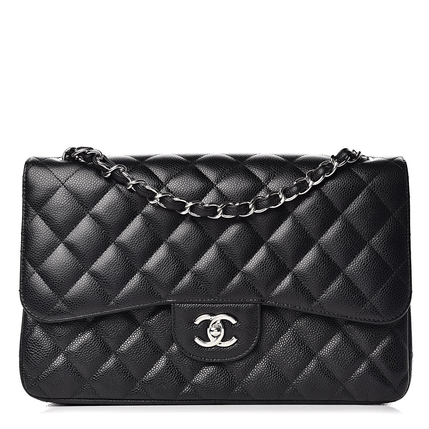 Chanel Caviar Quilted Jumbo Double Flap Black 1 of 12