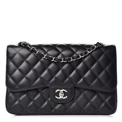 Chanel Caviar Quilted Jumbo Double Flap Black 1 of 12