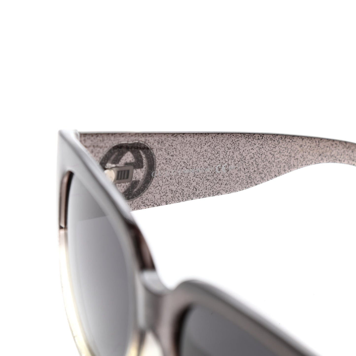 Acetate Glitter Square Optyl Sunglasses GG3836/F/S Black Silver