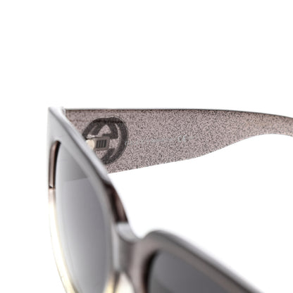 Gucci Acetate Glitter Square Optyl Sunglasses GG3836/F/S Black Silver 6 of 8