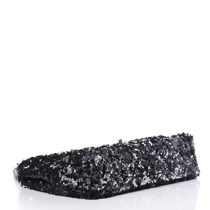 Chanel Sequin Medium Single Flap Silver Black 4 of 11