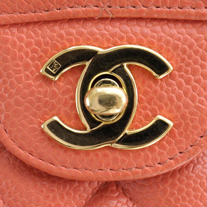 Chanel Caviar Medium Double Flap Coral 5 of 9