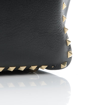 Valentino Garavani Vitello Medium Rockstud Tote Black 10 of 10