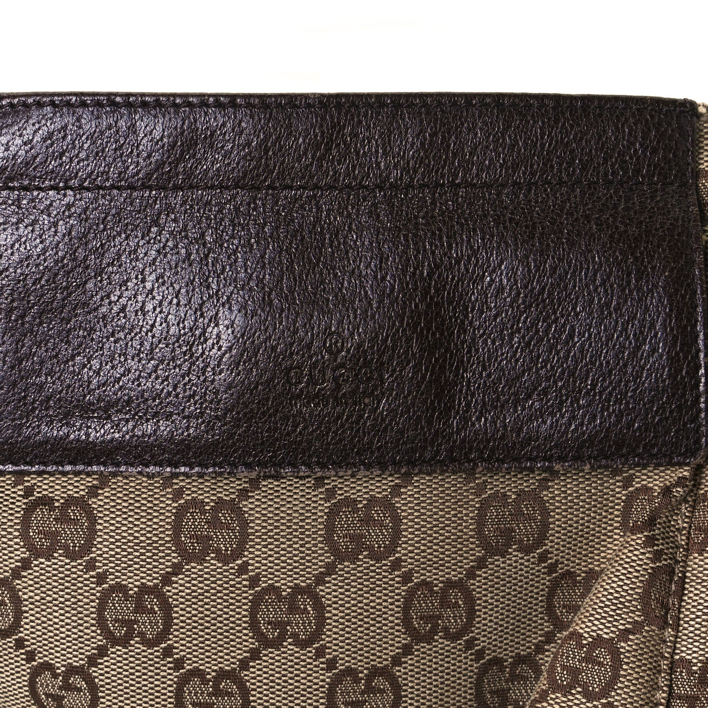 GG Monogram Double Pocket Belt Bag Dark Brown