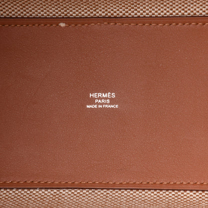 Hermes Swift Toile H Cabas H En Biais 27 Ecru Naturel Gold 6 of 10