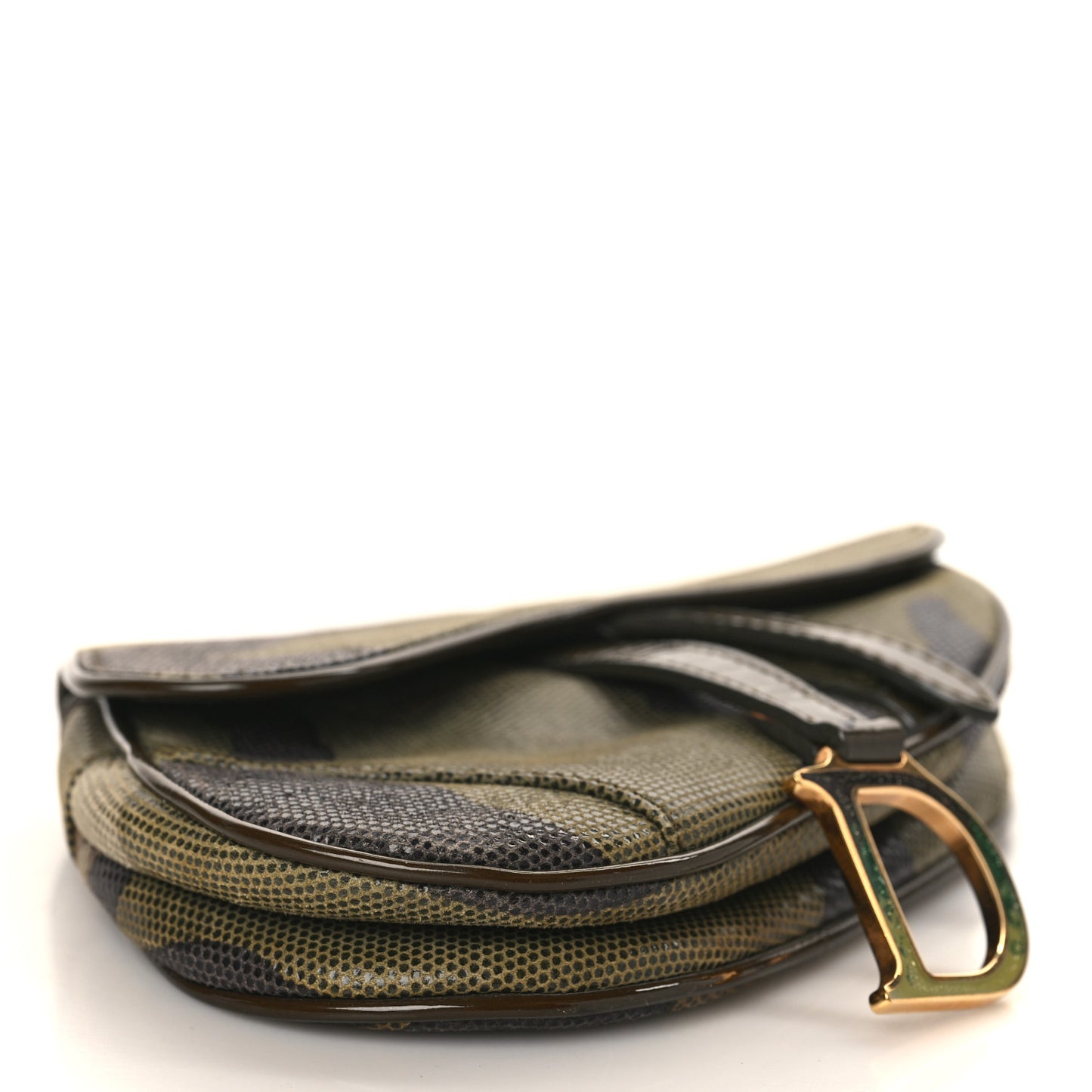 Pixelated Calfskin Camouflage Saddle Belt Bag