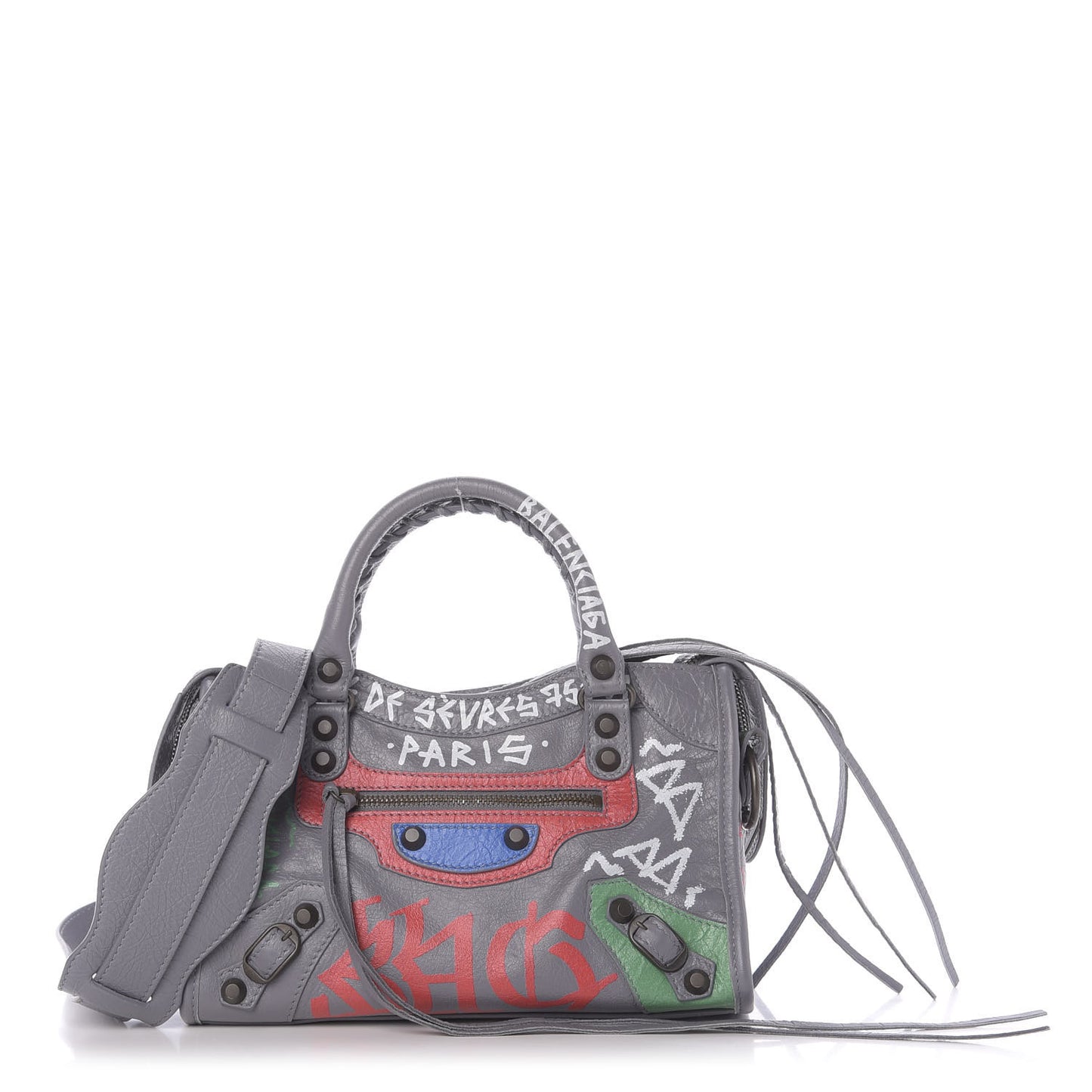 Agneau Classic Hardware Graffiti Mini City Grey