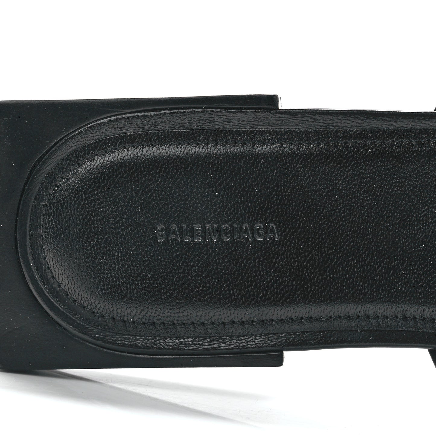 Nappa Soft Box Flat Sandals 36.5 Black White