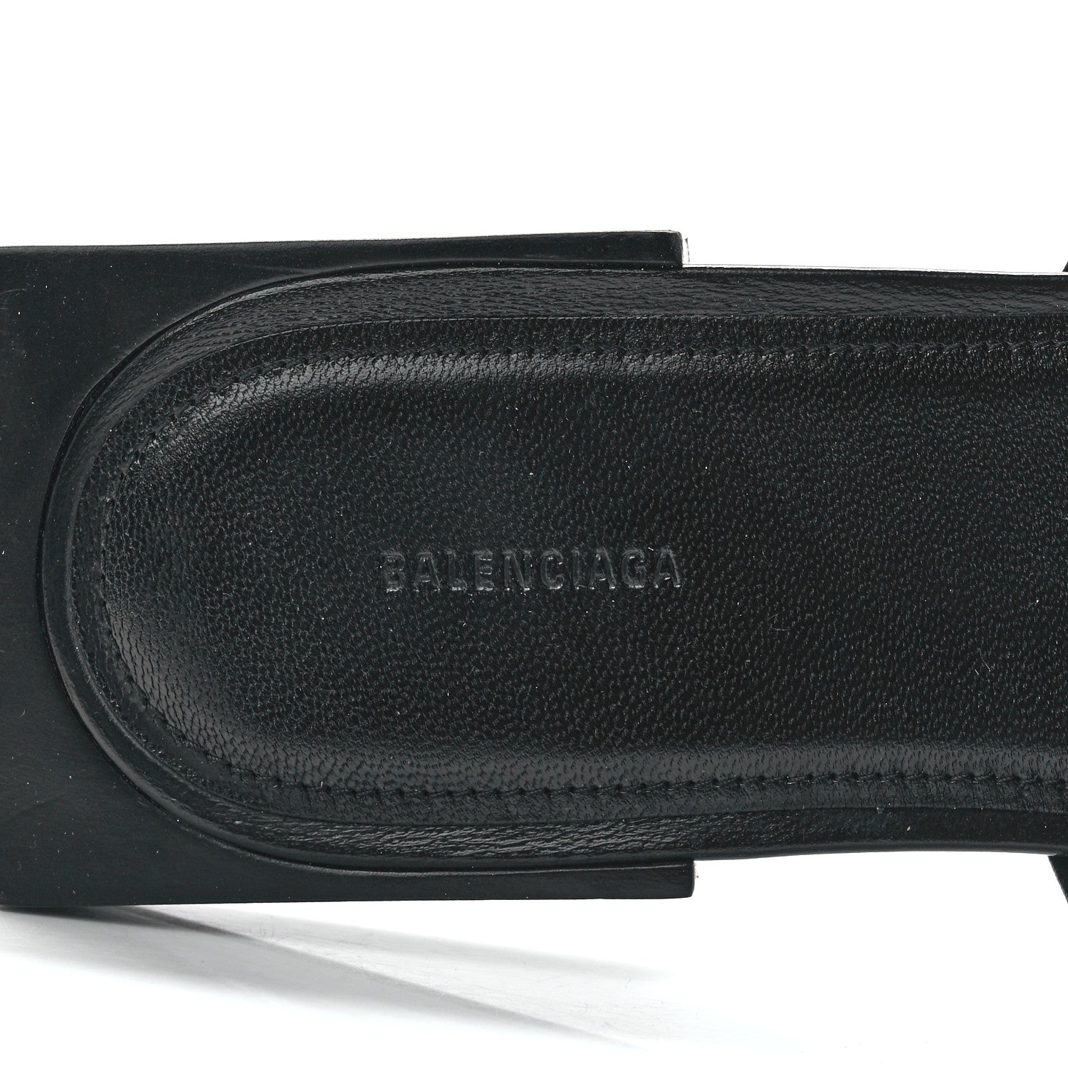 Balenciaga Nappa Soft Box Flat Sandals 36.5 Black White 7 of 9