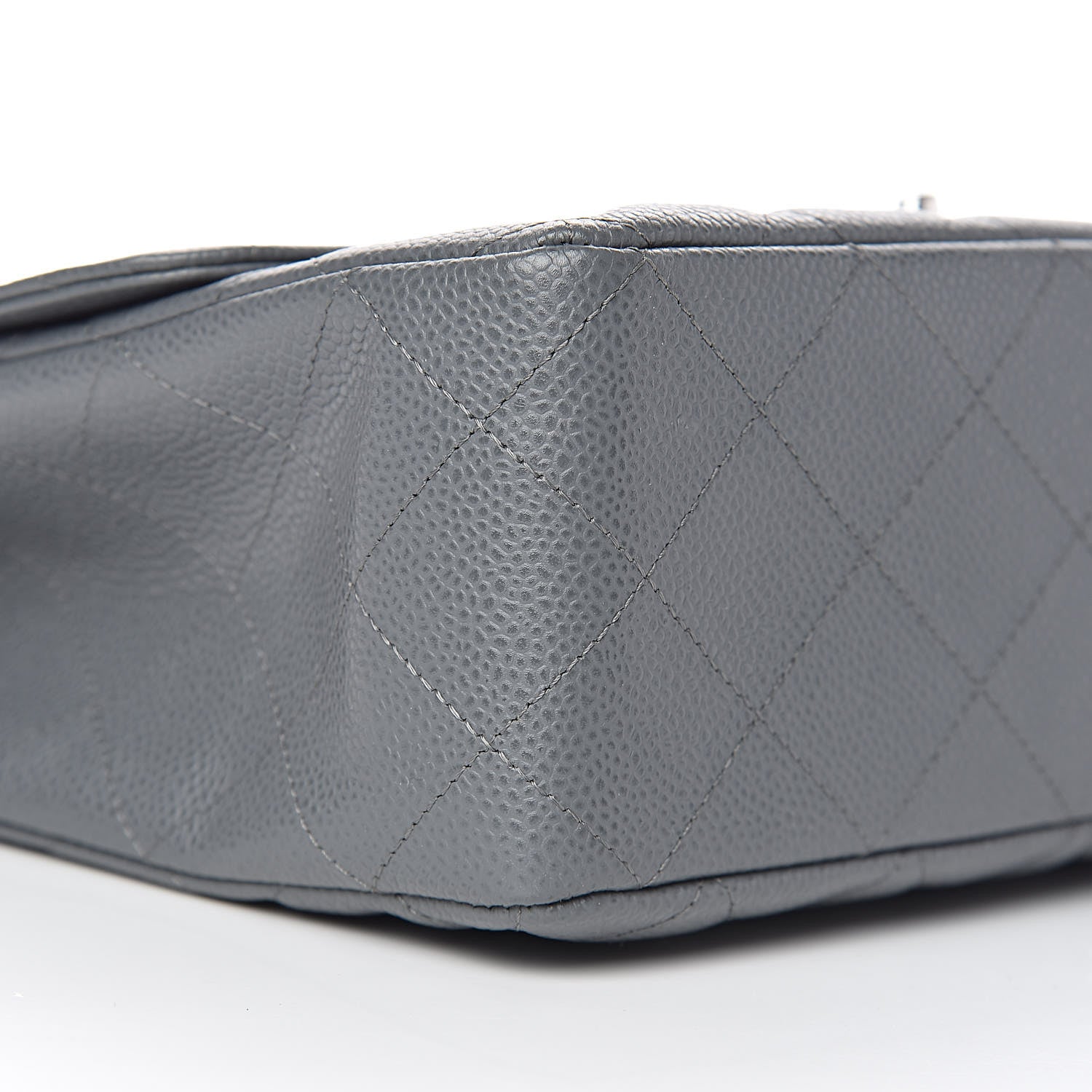 Chanel Caviar Quilted Jumbo Single Flap Grey 8 of 18