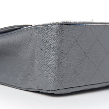 Chanel Caviar Quilted Jumbo Single Flap Grey 8 of 18