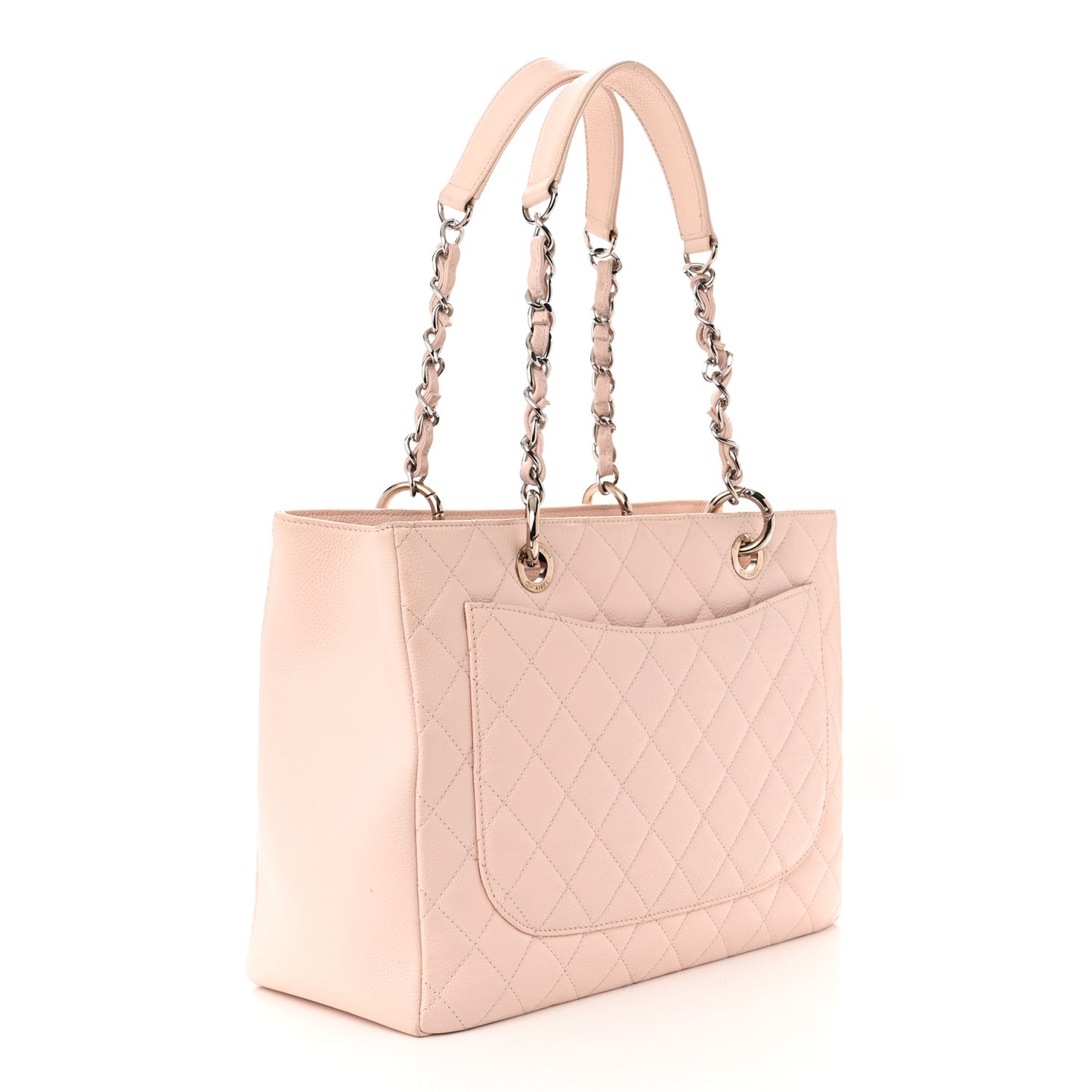 Caviar Quilted Grand Shopping Tote GST Light Pink