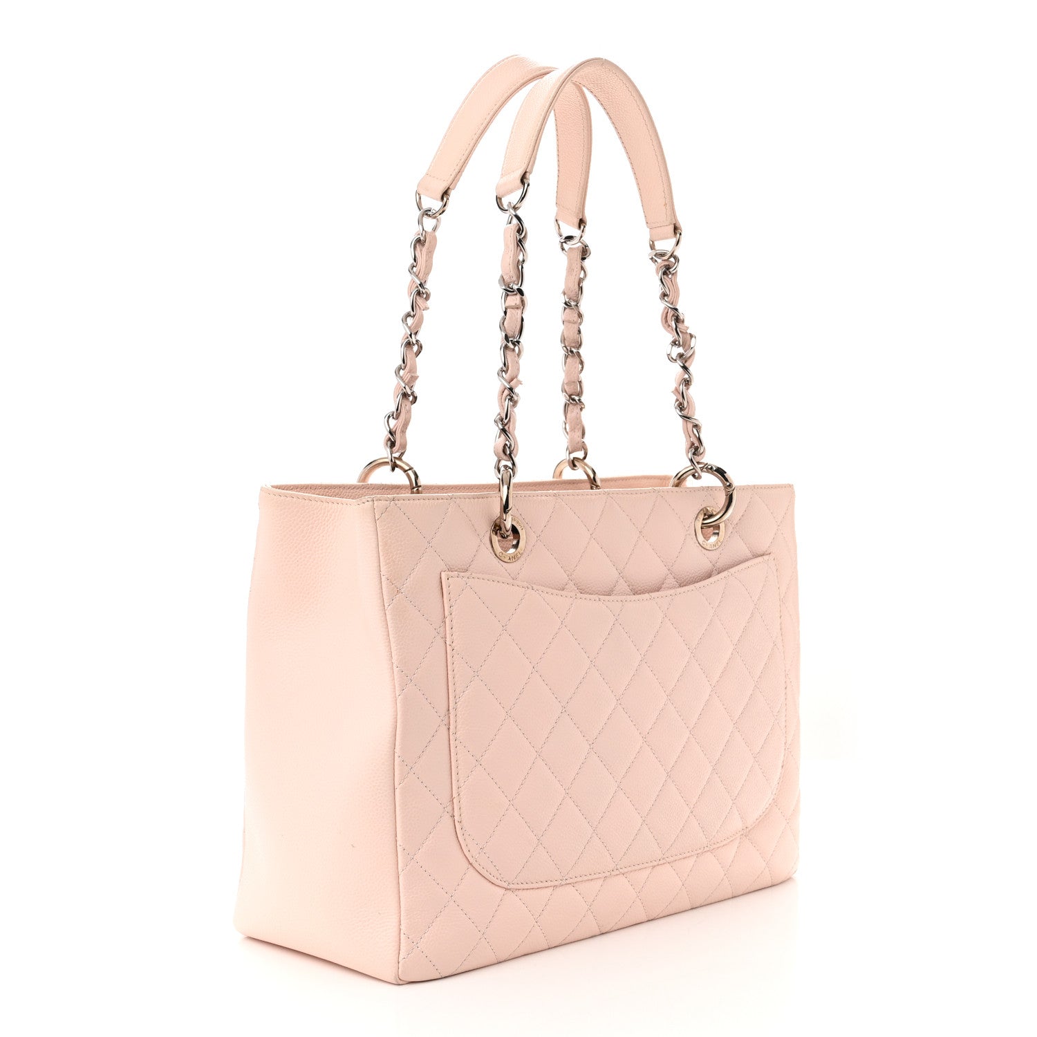 Chanel Caviar Quilted Grand Shopping Tote GST Light Pink 3 of 13
