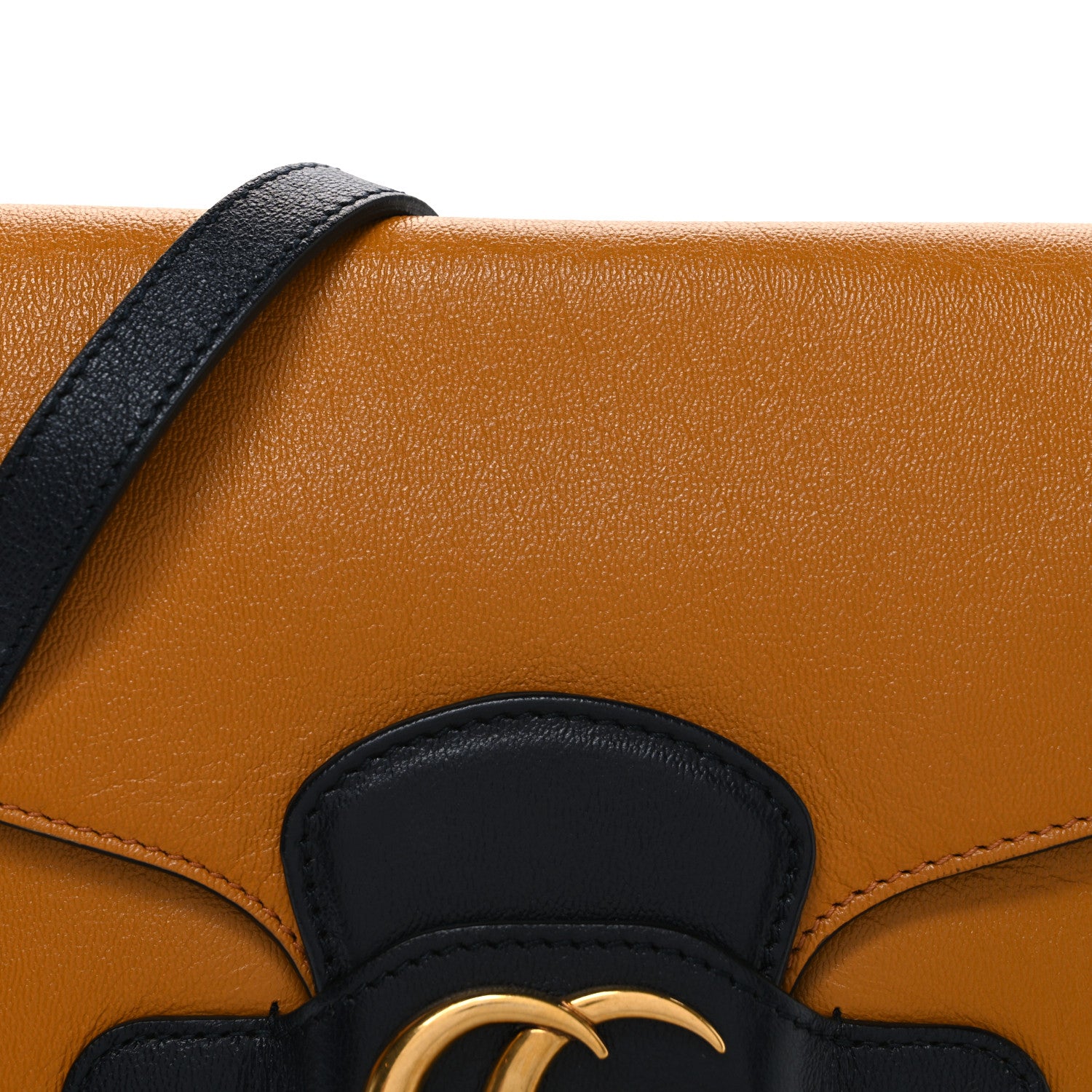 Gucci New Sakai Calfskin Lux Small Dahlia Messenger Shoulder Bag Yellow Black 8 of 10