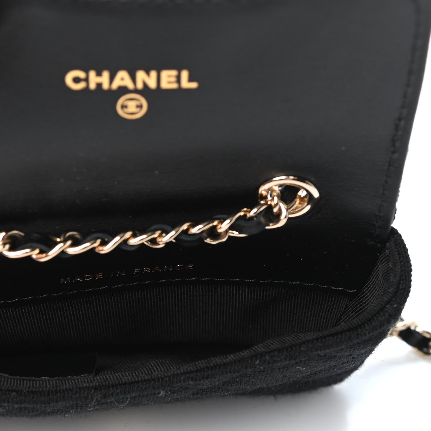 Chanel Jersey Quilted Flap Chain Waist Bag Black 4 of 4