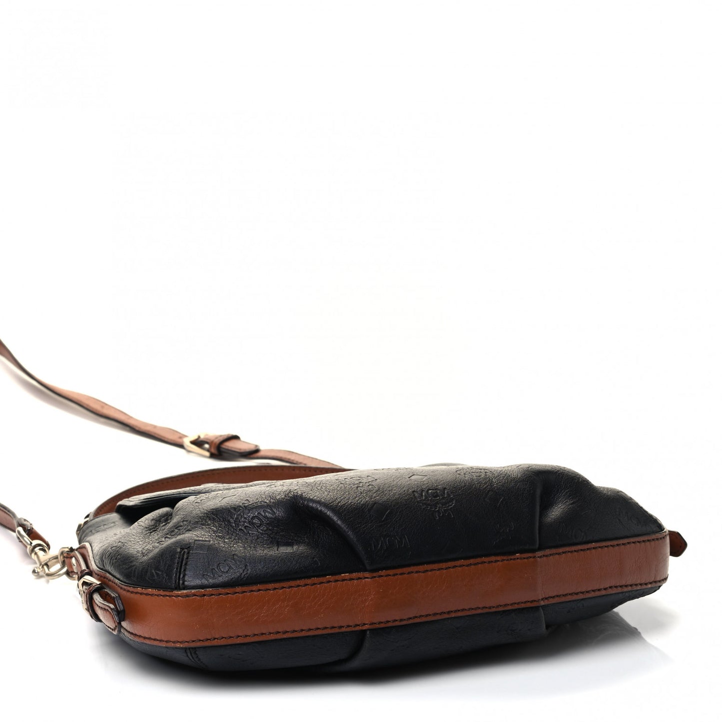 Calfskin Ottomar Monogram Shoulder Bag Black