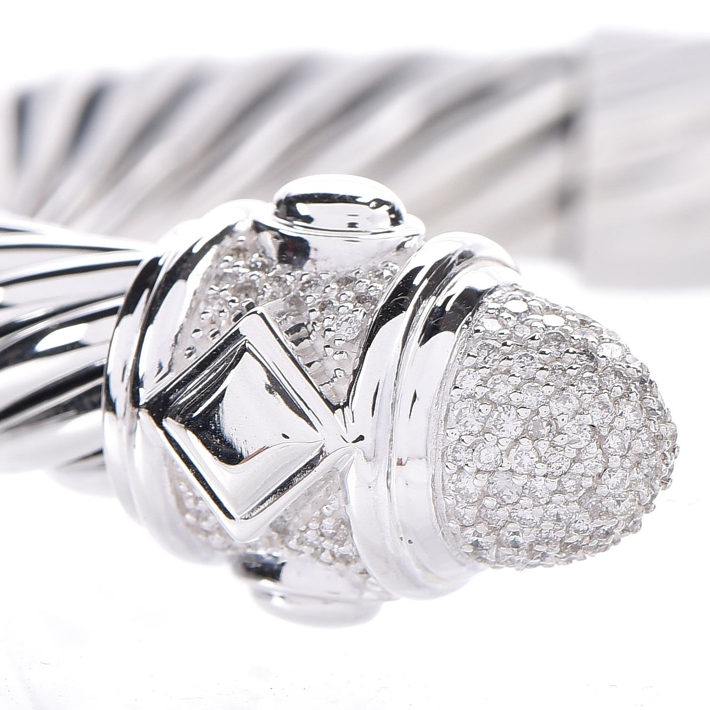 Sterling Silver Diamond 10mm Renaissance Bracelet
