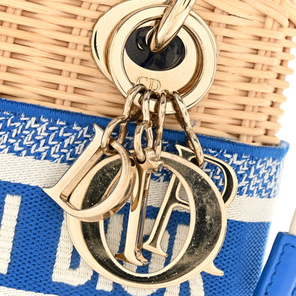 Christian Dior Wicker Oblique Mini Lady Dior Bag Florescent Blue 11 of 13