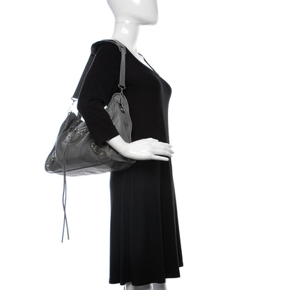 Balenciaga Chevre Silver Metallic Edge Hardware City Gris Cendre 3 of 13