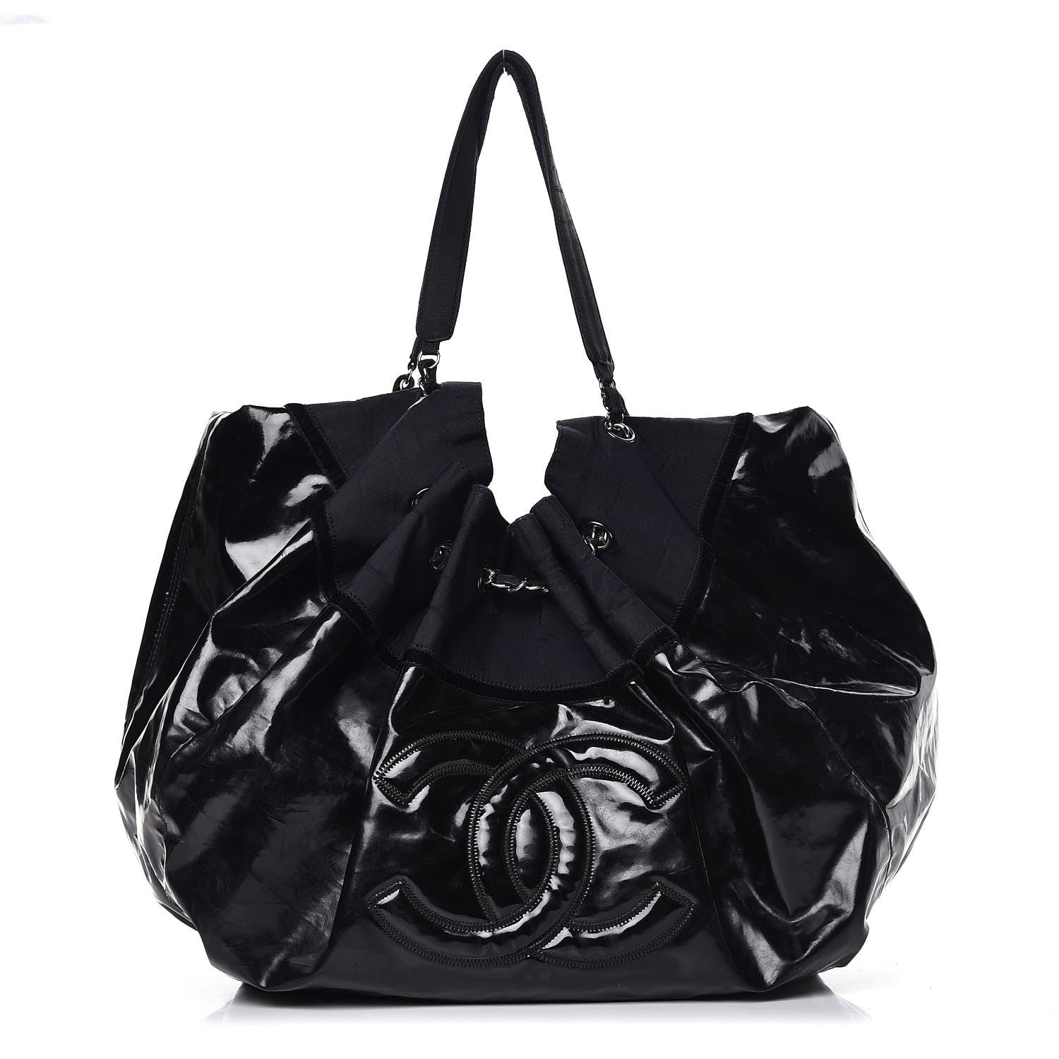 Chanel Vinyl Large Stretch Spirit Cabas Black 1 of 14