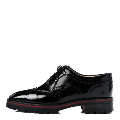 Christian Louboutin Patent Charletta Brogue Oxfords 37.5 Black 1 of 14