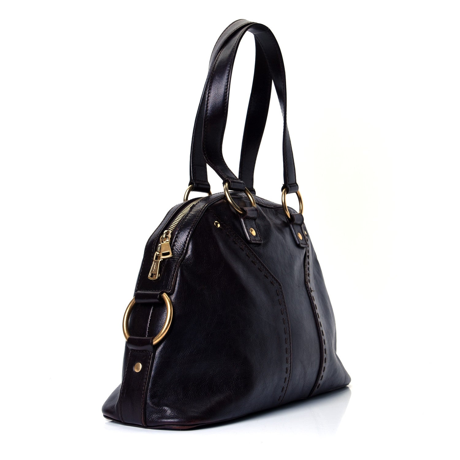 Saint Laurent Patent Calfskin Medium Muse Chocolate 2 of 4