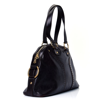 Saint Laurent Patent Calfskin Medium Muse Chocolate 2 of 4