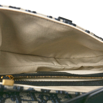 Christian Dior Oblique Saddle Bag Blue 5 of 8