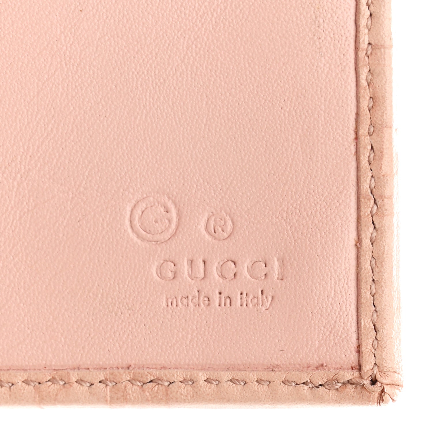 Gucci Guccissima Horsebit Clip Wallet Pink 5 of 7