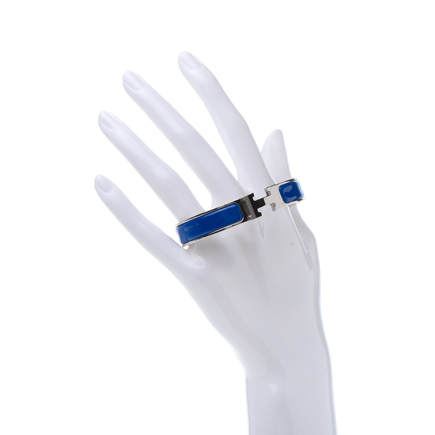 Narrow Enamel Clic Clac H Bracelet PM Blue Electrique