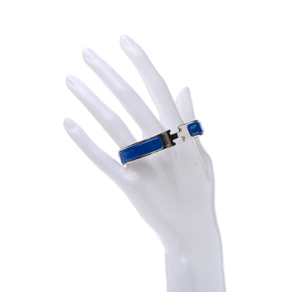 Hermes Narrow Enamel Clic Clac H Bracelet PM Blue Electrique 2 of 4