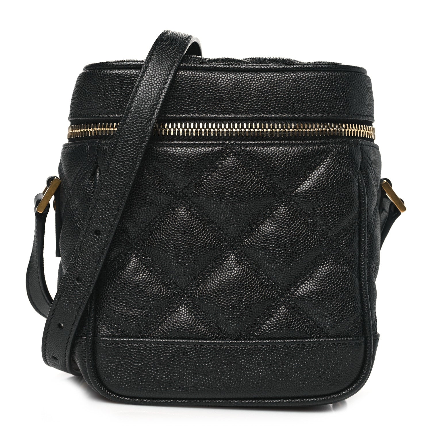 Saint Laurent Grain de Poudre Quilted 80's Vanity Bag Black 1 of 10