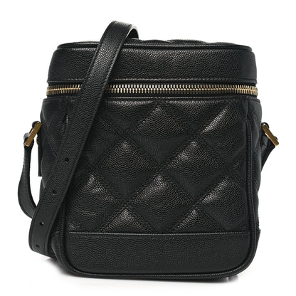 Saint Laurent Grain de Poudre Quilted 80's Vanity Bag Black 1 of 10