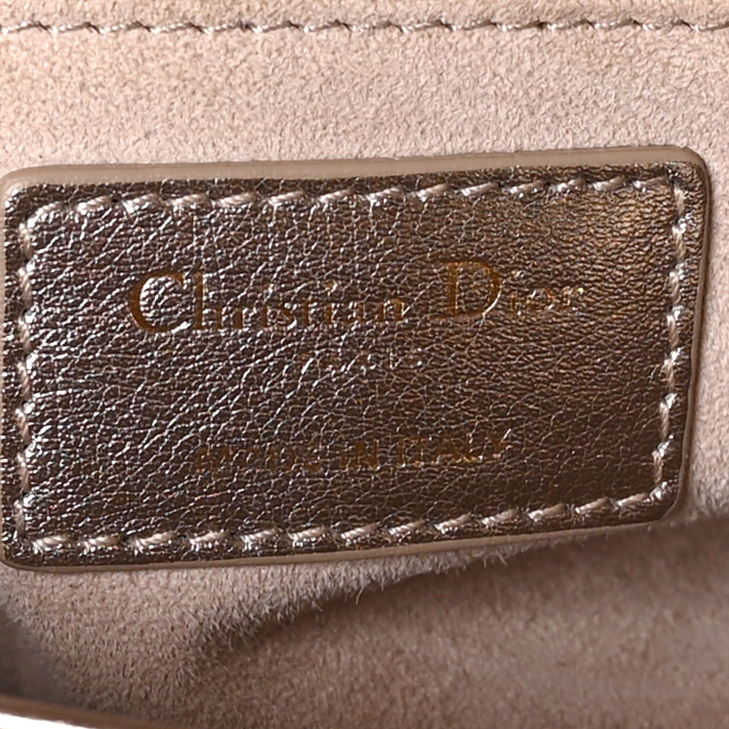 Christian Dior Metallic Lambskin Cannage Small My ABCDior Lady Dior Gold 6 of 11