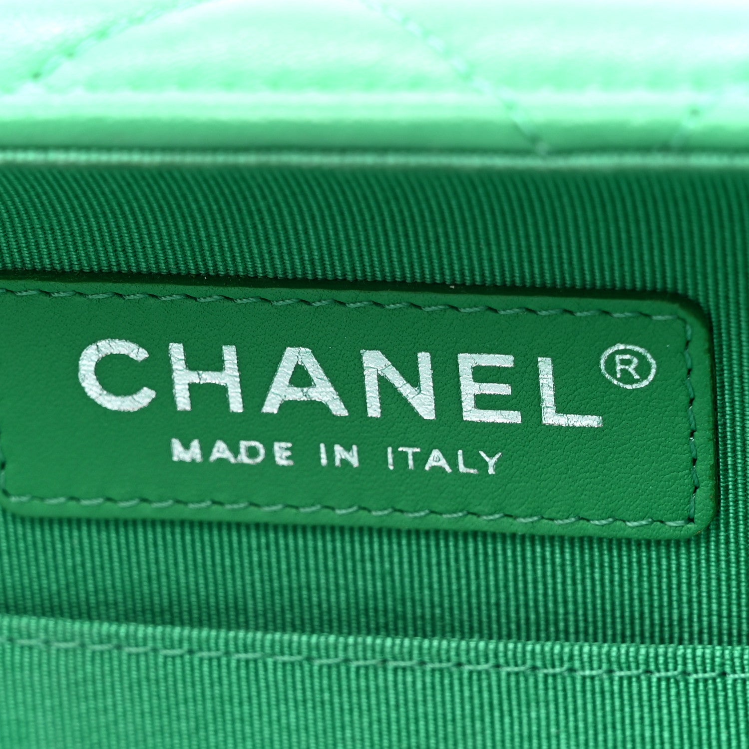 Chanel Quilted Lambskin Metal Bar Clutch Bag Green 6 of 12
