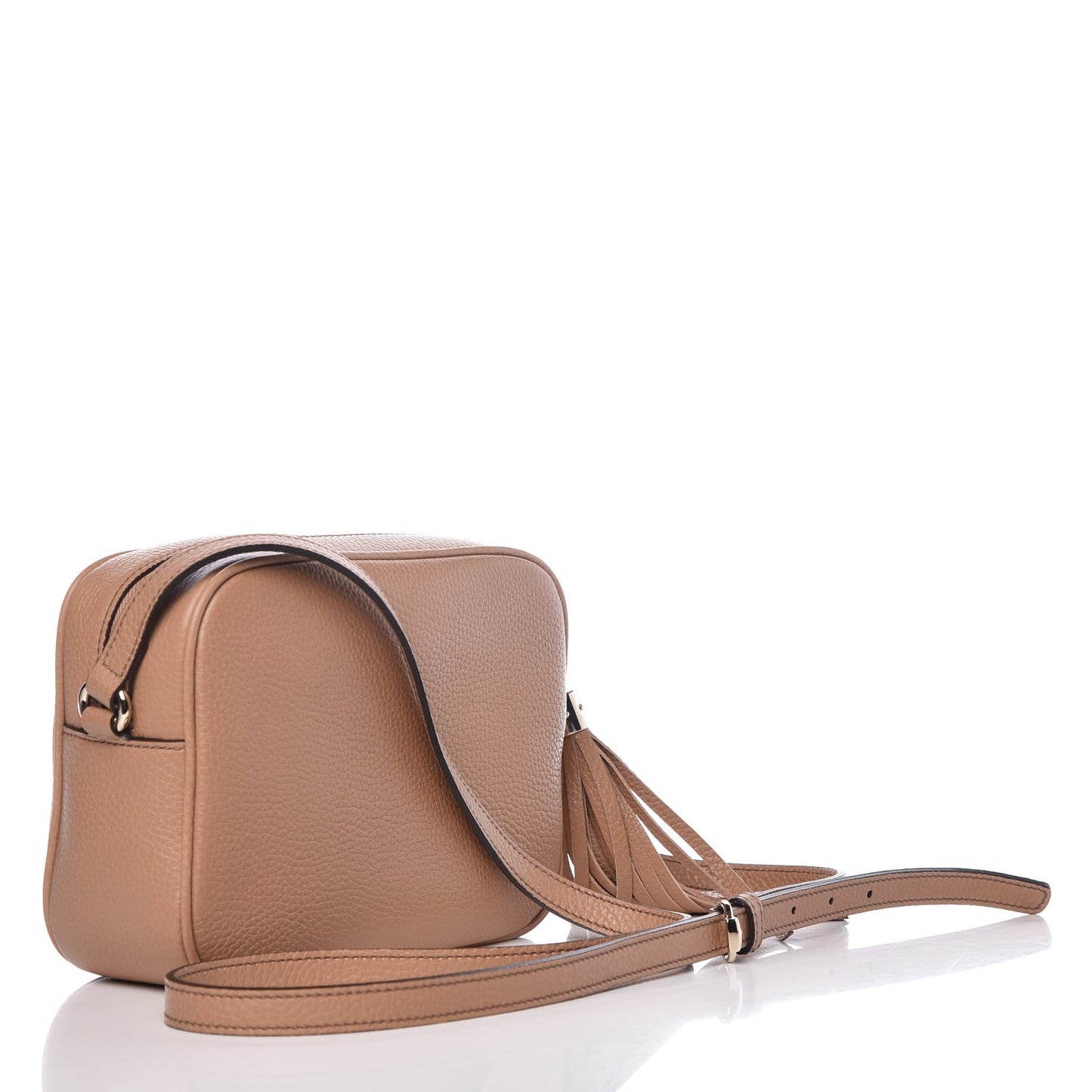 Pebbled Calfskin Small Soho Disco Bag Camelia