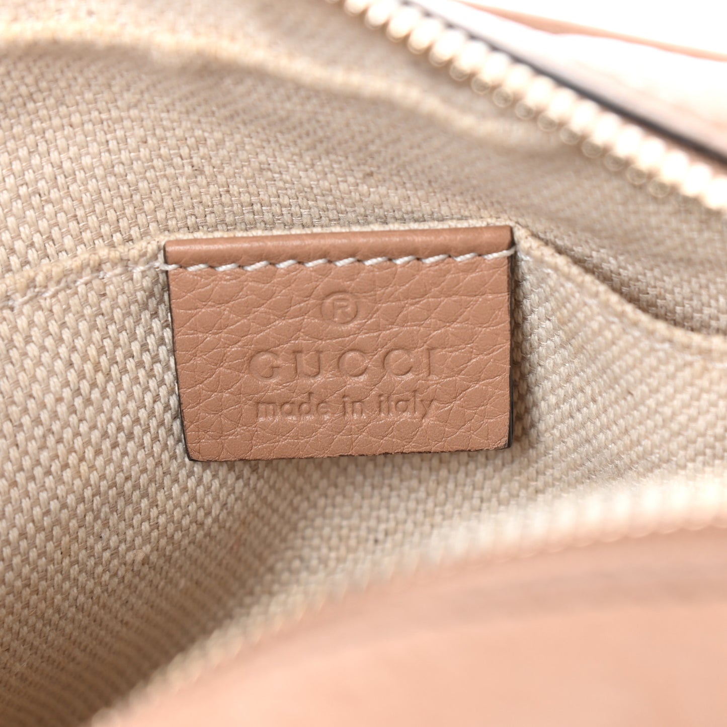 Pebbled Calfskin Small Soho Disco Bag Rose Beige