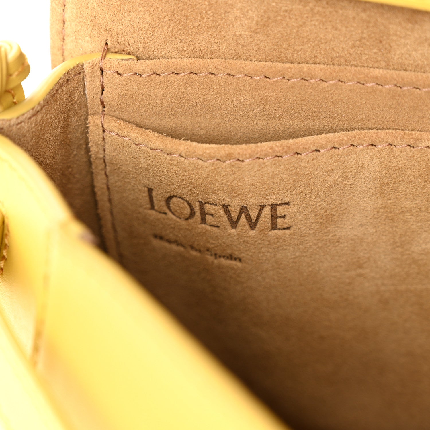 Loewe Calfskin Jacquard Mini Gate Dual Bag Dark Yellow 6 of 10