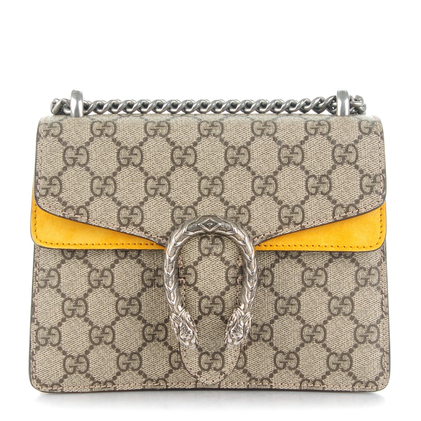 GG Supreme Monogram Mini Dionysus Shoulder Bag Yellow