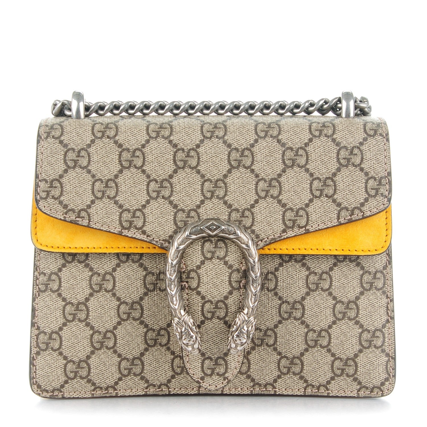 Gucci GG Supreme Monogram Mini Dionysus Shoulder Bag Yellow 1 of 7